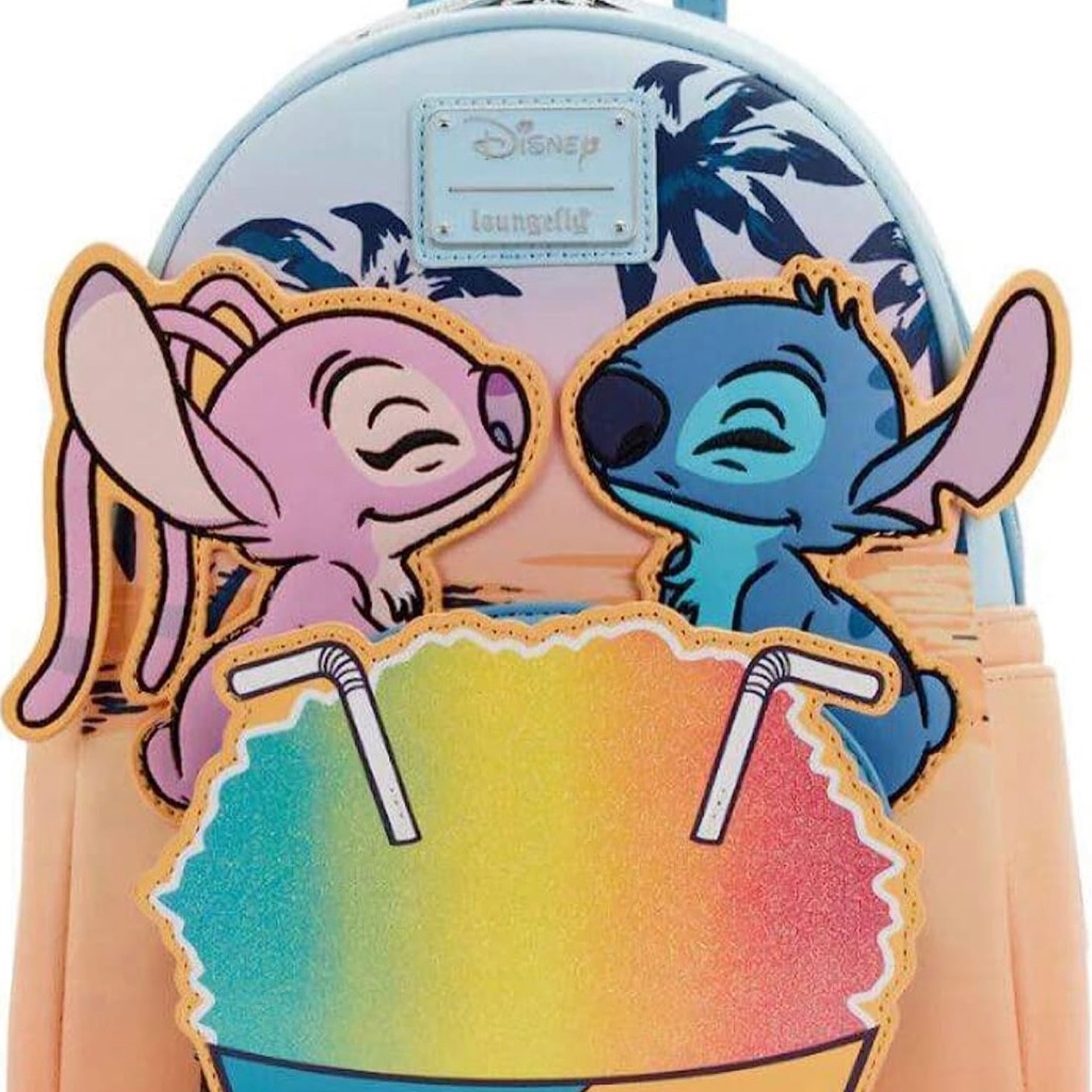 Stitch And Angel Snowcone Backpack With Matching Wallet (Like New)